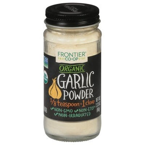 Frontier Nat Prod Co-Op Garlic Powder Organic Og2 1/2.33 OZ [UNFI-CARLISLE #335562] [ebt]