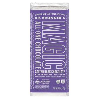 Dr Bronners Dark Chocolate Salted 70% Cocoa Og2 12/3 OZ [UNFI-CARLISLE #2724110] [ebt]