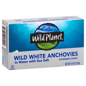Wild Planet Anchovies In Water With Sea Salt Wild White 12/4.4 OZ [UNFI #1510304] [ebt]
