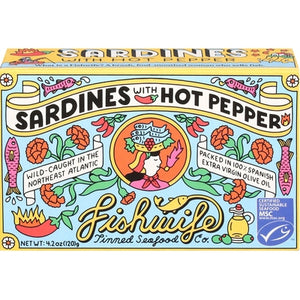 Fishwife Hot Pepper Sardines 12/4.2 OZ [UNFI #2965317] [ebt]