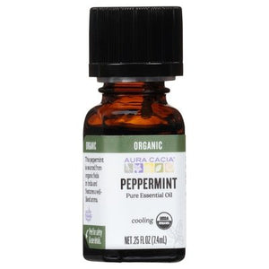 Aura Cacia Pure Essential Oil Organic Peppermint Cooling Og2 1/.25 OZ [UNFI-CARLISLE #325258] T