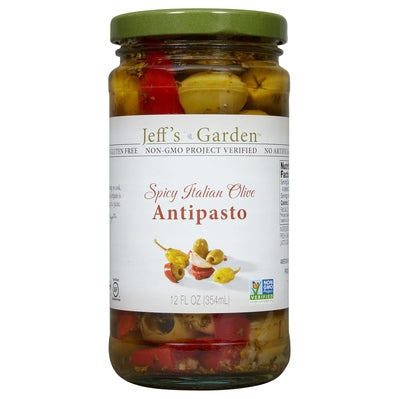 Jeffs Garden Antipasto Spicy Italian Olive 6/12 oz [UNFI #1540178 ] [ebt]