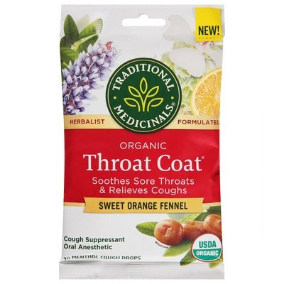 Traditional Medicinals Throat Coat Organic Sweet Orange Fennel Og2 12/16 CT [UNFI #2584001]