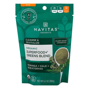 Navitas Organics Superfood + Greens Blend Organic Moringa + Kale + Wheatgrass Og2 6/6.3 OZ [UNFI #2551851]