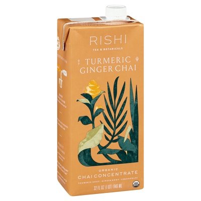 Rishi Tea Chai Concentrate Organic Turmeric Ginger Og2 12/32 OZ [UNFI #1837228] [ebt]