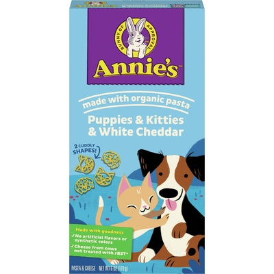Annies Homegrown Puppies&Kitties Wht Cheddar Og3 12/6 OZ [UNFI #2681518] [ebt]
