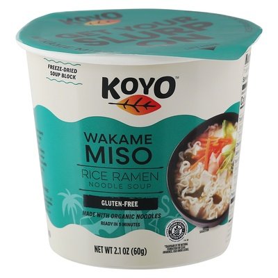Koyo Noodle Soup Rice Ramen Wakame Miso Og3 6/2.1 OZ [UNFI #2817559] [ebt]