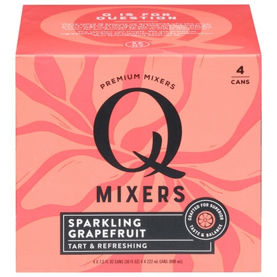 Q Drinks Cocktail Mixers Premium Sparkling Grapefruit 6/4/7.5 oz [UNFI #2113579] T [ebt]