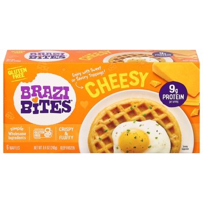 Brazi Bites Waffles Cheesy 8/8.4 OZ [UNFI #3031226] [ebt]