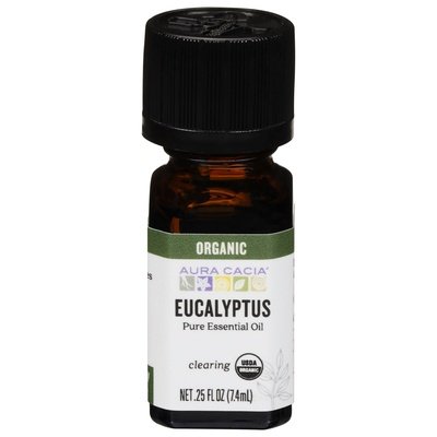 Aura Cacia Pure Essential Oil Organic Eucalyptus Clearing Og2 1/.25 OZ [UNFI-CARLISLE #323238] T