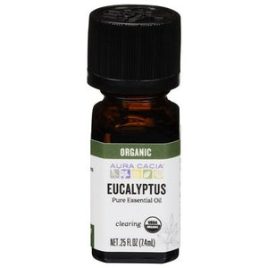 Aura Cacia Pure Essential Oil Organic Eucalyptus Clearing Og2 1/.25 OZ [UNFI-CARLISLE #323238] T