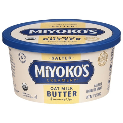 Miyokos Creamery Butter Salted Oat Milk Og2 6/12 OZ [UNFI #2568020] [ebt]