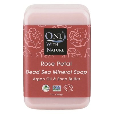 One With Nature Soap Dead Sea Mineral Rose Petal 1/7 OZ [UNFI-CARLISLE #650390] T