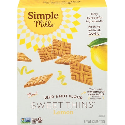 Simple Mills Lemon Sweet Thins 6/4.25 BOX [UNFI #3048634] [ebt]