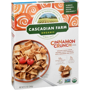 Cascadian Farm Cereal Cinnamon Crunch Og2 10/9.2 oz [UNFI #1236108 ] [ebt]