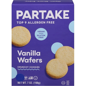Partake Foods Vanilla Wafer Cookies 6/7 OZ [UNFI #3025400] [ebt]
