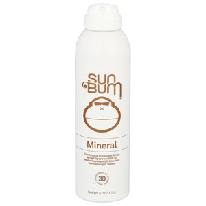 Sun Bum Continuous Sunscreen Spray Mineral Broad Spectrum Spf 30 1/6 OZ [UNFI-CARLISLE #2386183] T