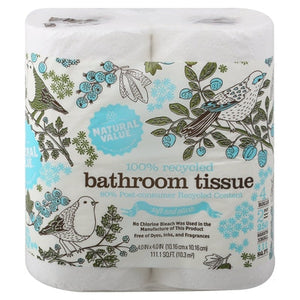 Natural Value Bathroom Tissue Soft And Plush 2 Ply 24/4 PK [UNFI #1215649] T