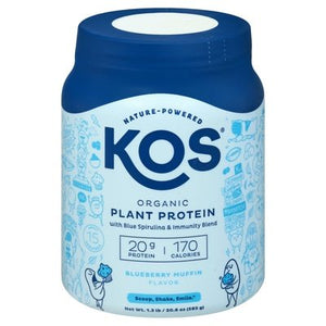 Kos Plant Protein Powder Organic Blueberry Muffin Flavor Og2 1/20.6 OZ [UNFI-CARLISLE #2661833]