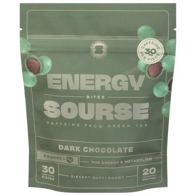 Sourse Energy Bites Dark Chocolate 6/2.2 OZ [UNFI-CARLISLE #2856243]