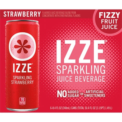 Izze Sparkling Strawberry 4/6/8.4 OZ [UNFI #3069671] [ebt] T