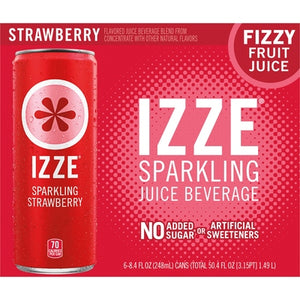 Izze Sparkling Strawberry 4/6/8.4 OZ [UNFI #3069671] [ebt] T