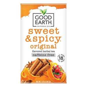 Good Earth Sweet & Spicy Caffeine Free Herbal Tea 6/18 BAG [UNFI #980607] [ebt]