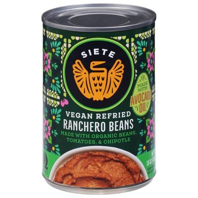 Siete Ranchero Beans Vegan Refried Og3 12/16 OZ [UNFI #2885085] [ebt]