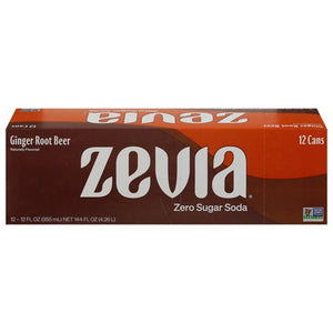 Zevia Soda Zero Sugar Ginger Root Beer 2/12/12 OZ [UNFI #2892107] [ebt] T
