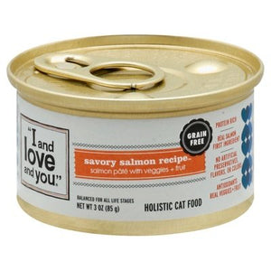 I And Love And You Cat Food Holistic Savory Salmon Recipe 24/3 OZ [UNFI #01836584]