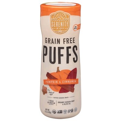 Serenity Kids Puffs Grain Free Pumpkin & Cinnamon Og2 6/1.5 OZ [UNFI #2777910] [ebt]
