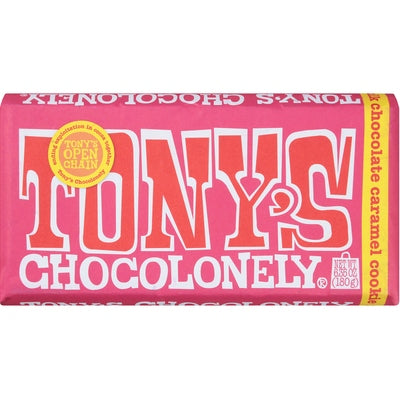 Tonys Chocolonely Milk Choc Caramel Cky Strips 15/6.35 OZ [UNFI #2664852] [ebt]