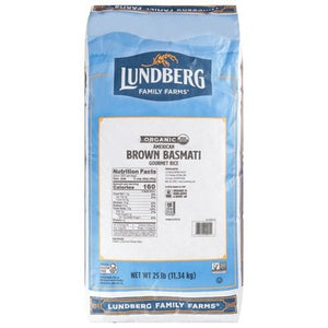 Lundberg Family Farms Gourmet Rice Organic Brown Basmati American 25LB Og2 [UNFI #191924] [ebt]