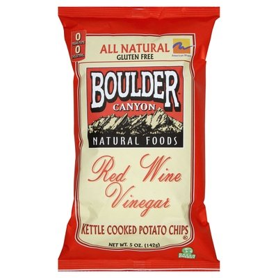 Boulder Canyon Potato Chips Kettle Cooked Red Wine Vinegar 12/5 OZ [UNFI #1089432] [ebt]