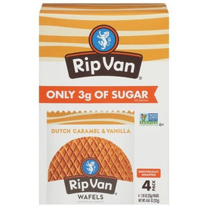Rip Van Wafels Wafels Dutch Caramel & Vanilla 4 Pack 12/4.64 OZ [UNFI #2600849] [ebt]