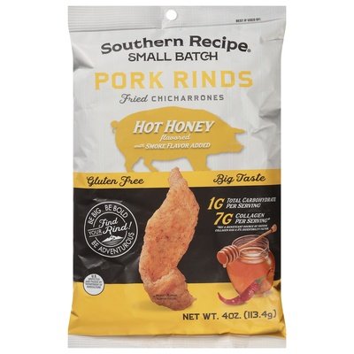 Southern Recipe Small Batch Pork Rinds Hot Honey Fried 6/4 OZ [UNFI #3053725] [ebt]