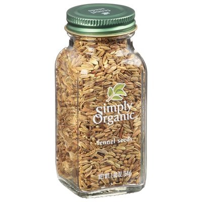 Simply Organic Fennel Seeds Og2 6/1.9 OZ [UNFI #1215011] [ebt]
