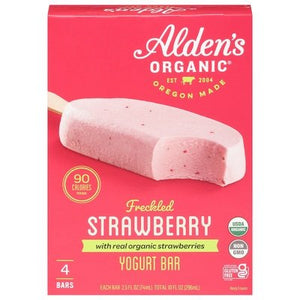 Aldens Organic Yogurt Bar Strawberry Freckled Og2 12/4/2.5 OZ [UNFI #2399202] [ebt]