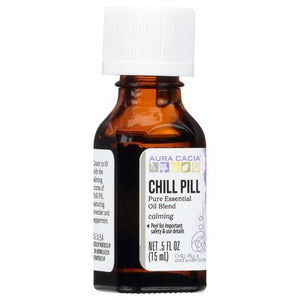 Aura Cacia Pure Essential Oil Blend Chill Pill Calming 1/.5 OZ [UNFI-CARLISLE #822536] T