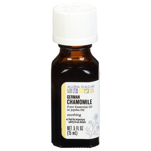 Aura Cacia Pure Essential Oil German Chamomile Soothing 1/.5 OZ [UNFI-CARLISLE #548172] T