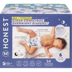 The Honest Company Cozy Cloud + Star Signs Size 6 1/34 CT [UNFI #3059680] T