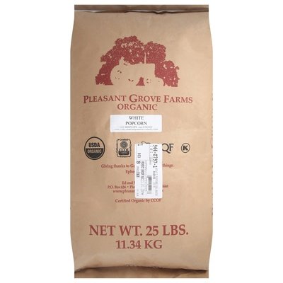 Grains Popcorn Organic White 25LB Og2 [UNFI #465039] [ebt]
