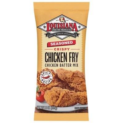 Louisiana Fish Fry Chicken Batter Mix Chicken Fry Seasoned Crispy Spicy Recipe 12/9 OZ [UNFI #102848] [ebt]