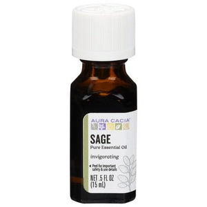 Aura Cacia Pure Essential Oil Sage Invigorating 1/.5 OZ [UNFI-CARLISLE #445643] T