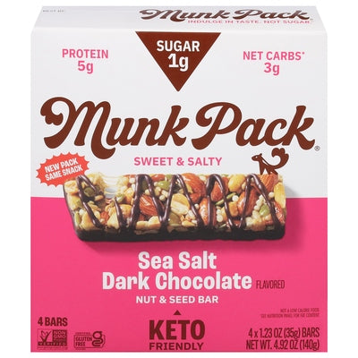 Munk Pack Nut & Seed Bar Sea Salt Dark Chocolate Flavored 6/4/1.23OZ [UNFI #2720571] [ebt]