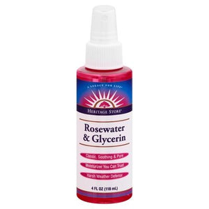 Heritage Store, Inc  Rosewater & Glycerin 1/4 OZ [UNFI-CARLISLE #1157312] T