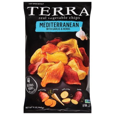 Terra Chips Vegetable Chips Real Mediterranean With Garlic & Herbs 12/5 OZ [UNFI #584862] [ebt]