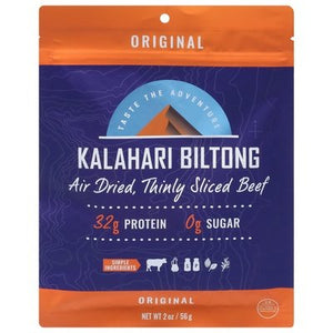 Kalahari Biltong Beef Thinly Sliced Air Dried Original 8/2 OZ [UNFI #2258598] [ebt]