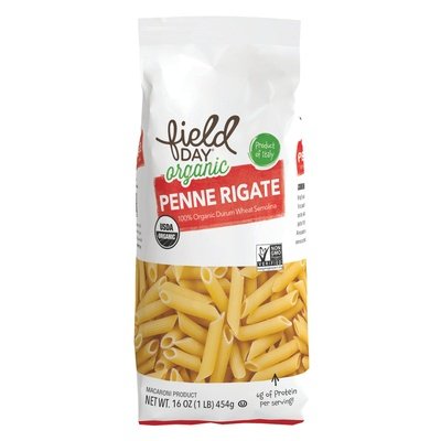 Field Day Penne Rigate Traditional Og2 12/16 OZ [UNFI #645929] [ebt]