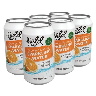 Field Day Sparkling Water Orange 4/6/12 OZ [UNFI #1795145] [ebt]